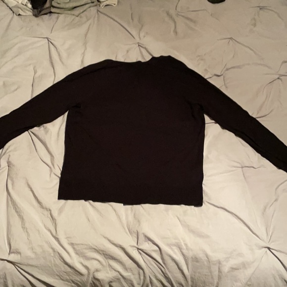 Black Loft V Neck Button Up Sweater / Cardigan - Picture 7 of 9